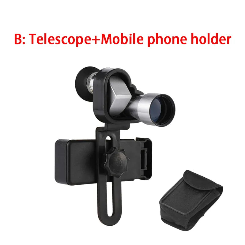 8x20 HD Night Vision Mini Pocket Zoom Monocular Telescope for Camping Hike & Birdwatching