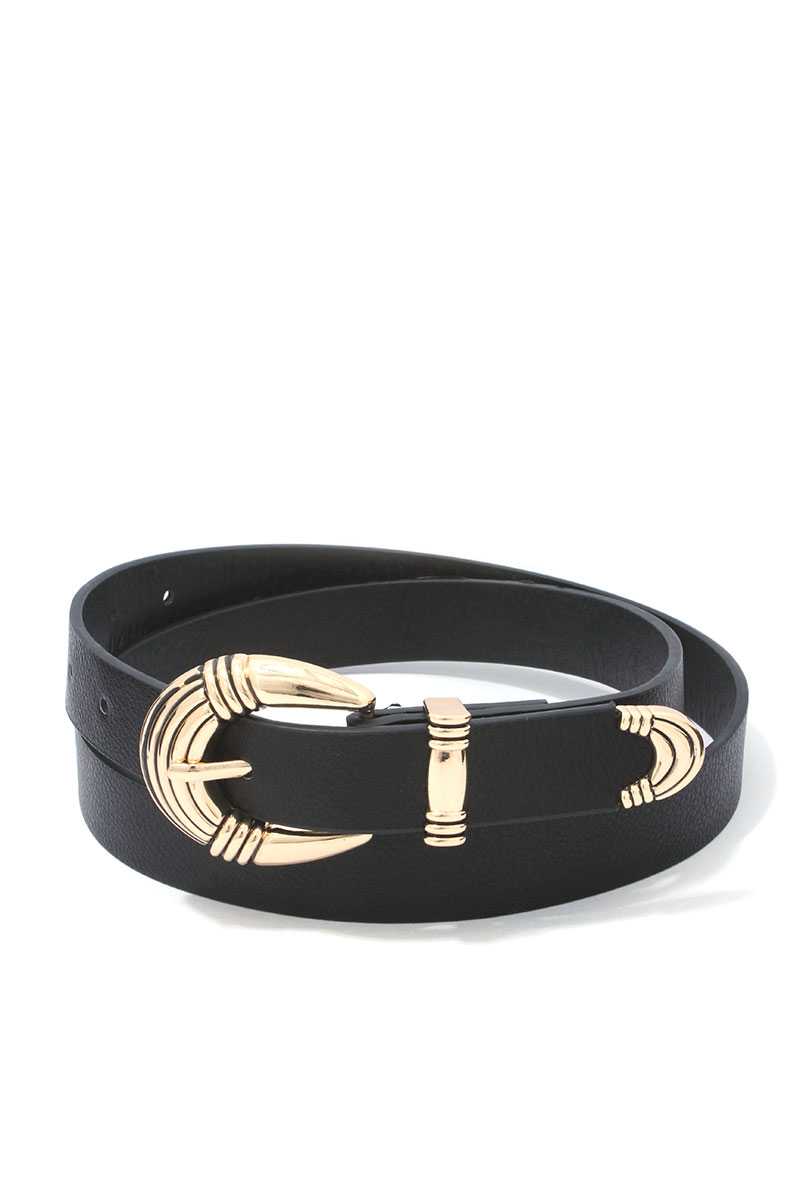 Multi-Color Buckle Leather Belt