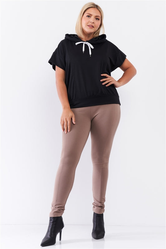 Black Draw String Hoodie