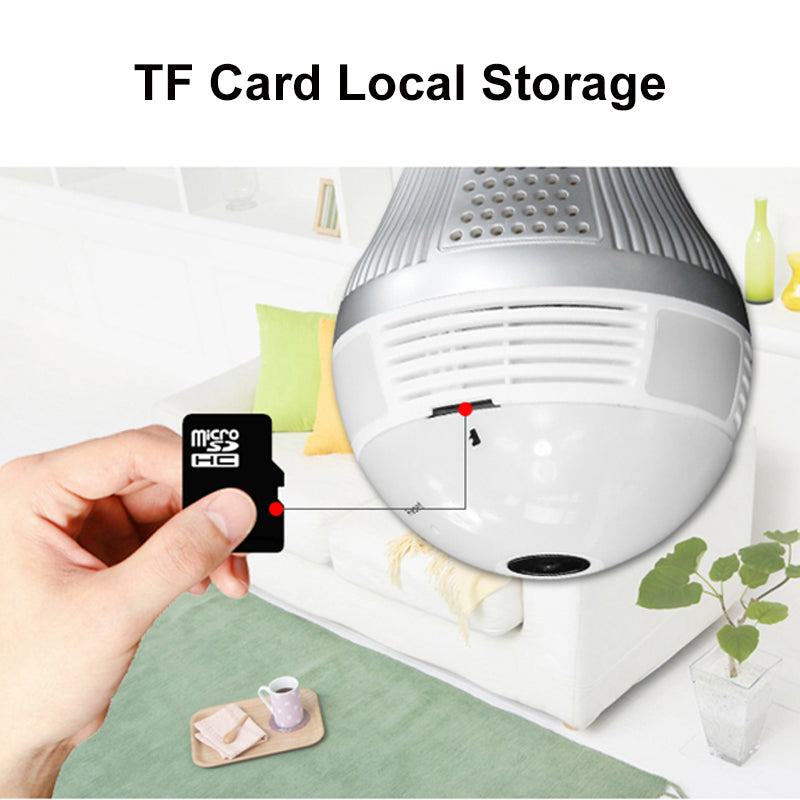 Wifi Camera Panoramic Bulb 360 Degree Fisheye Wireless Home Security Video