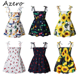 Sleeveless Flower Print Summer Dress