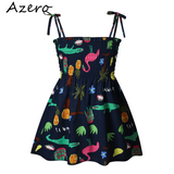 Sleeveless Flower Print Summer Dress