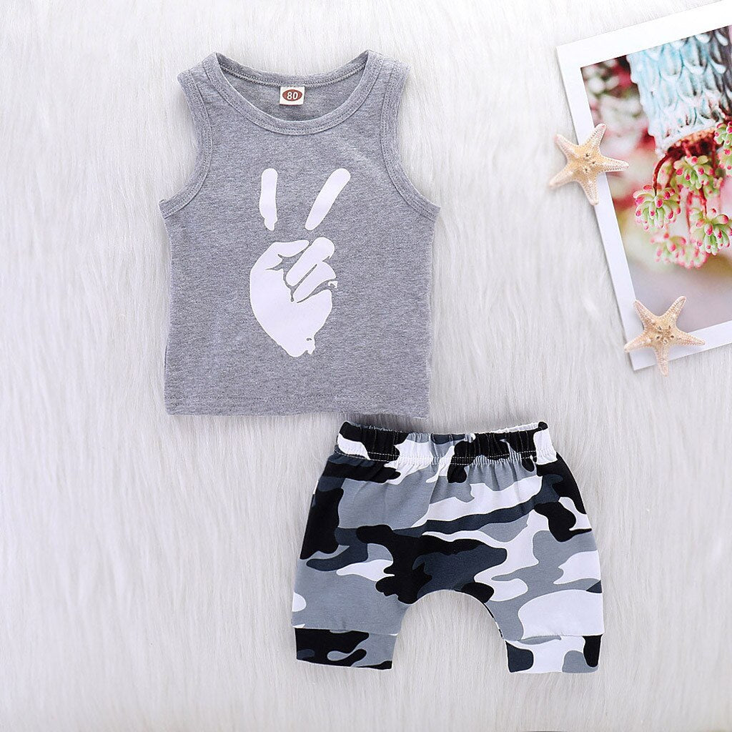 Camouflage Shorts Set