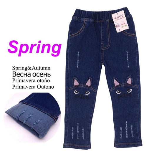 Fashion Cartoon Cat Jeans