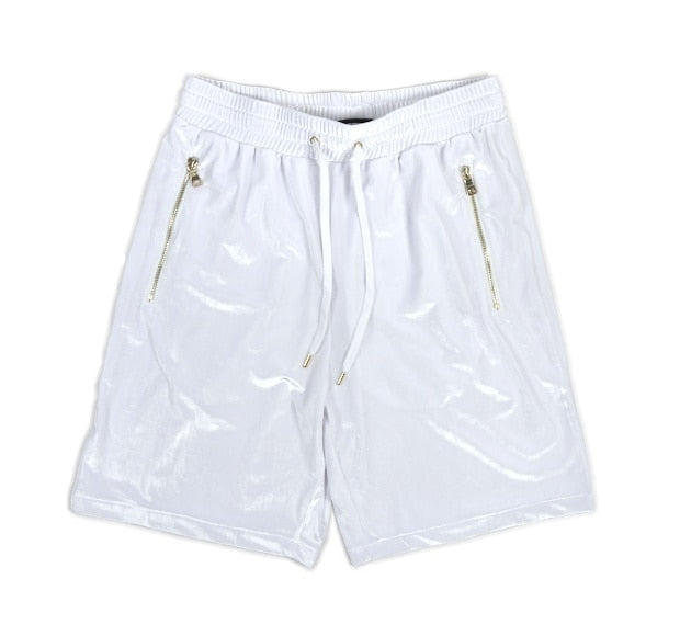 Velvet Side Zipper Shorts