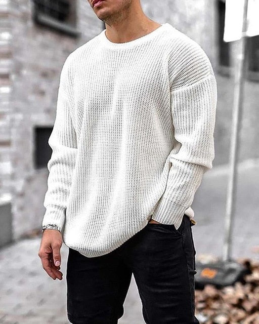 Casual Ripped Cotton Sweater