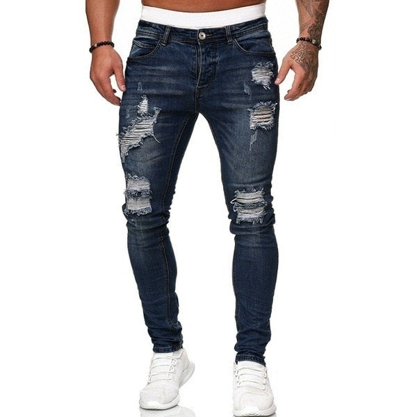 Casual Ripped Denim