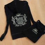 Fashion Brand Velvet Velour Tracksuit