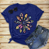 Flower Print Peace T-Shirt