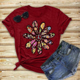 Flower Print Peace T-Shirt