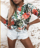 Floral Fleece Sexy Hoodie