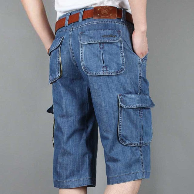 Denim Cargo Shorts