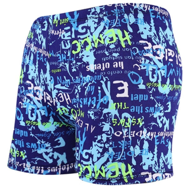 Multi-Print Boxer Swimming Trunks