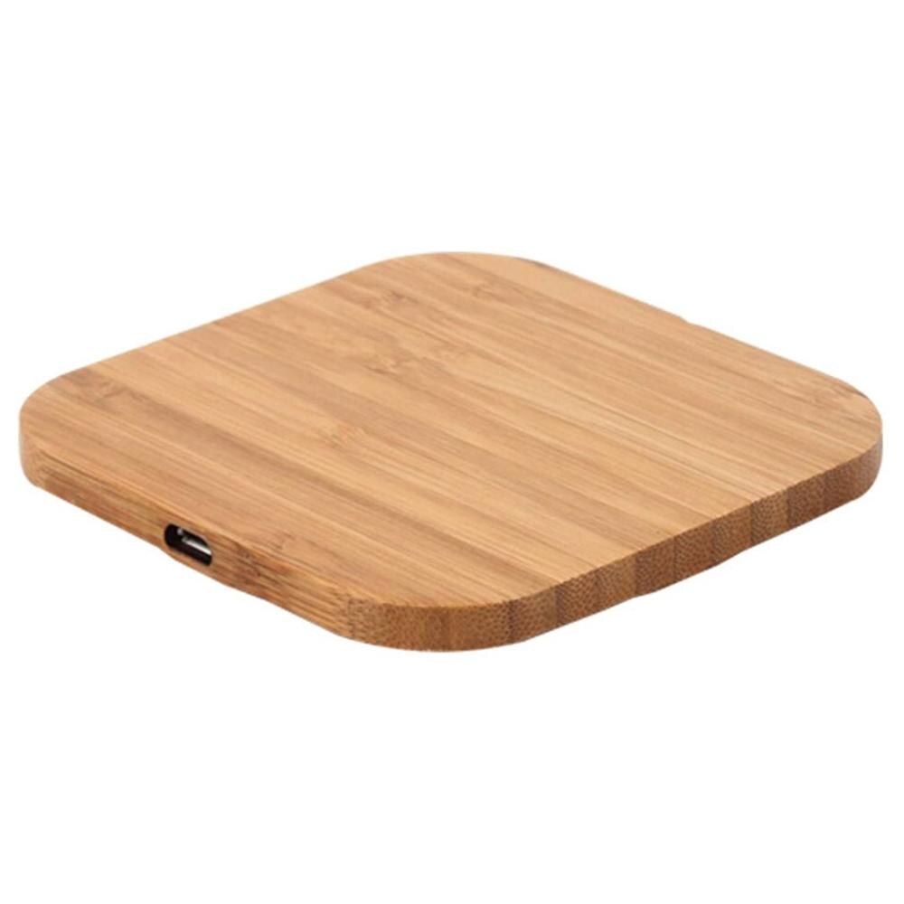 Portable Qi Wireless Slim Wood Charger Pad For iPhone And 11 Samsung