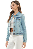 Spandex  Ladies  Casual Denim Jacket