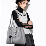 Laamei 3Pcs/Set Women's Leather Shoulder Handbags