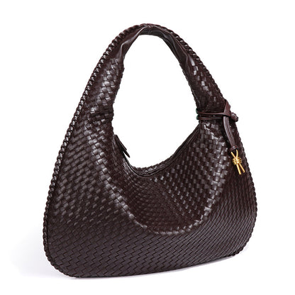 Crescent Shaped Women's Hand Woven Fashionable Single Shoulder Armpit Bag