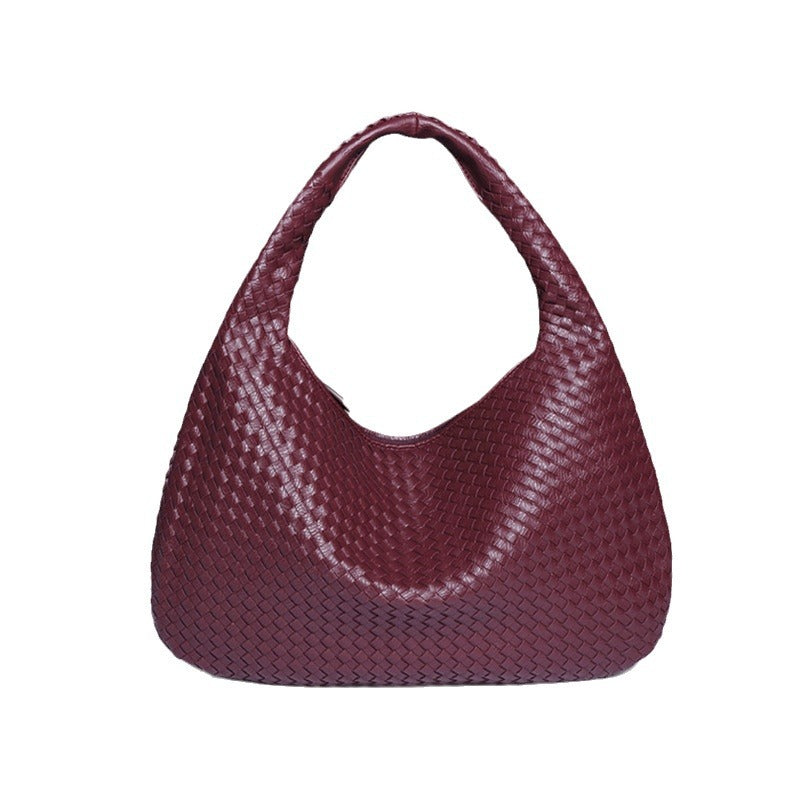 Crescent Shaped Women's Hand Woven Fashionable Single Shoulder Armpit Bag