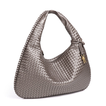 Crescent Shaped Women's Hand Woven Fashionable Single Shoulder Armpit Bag