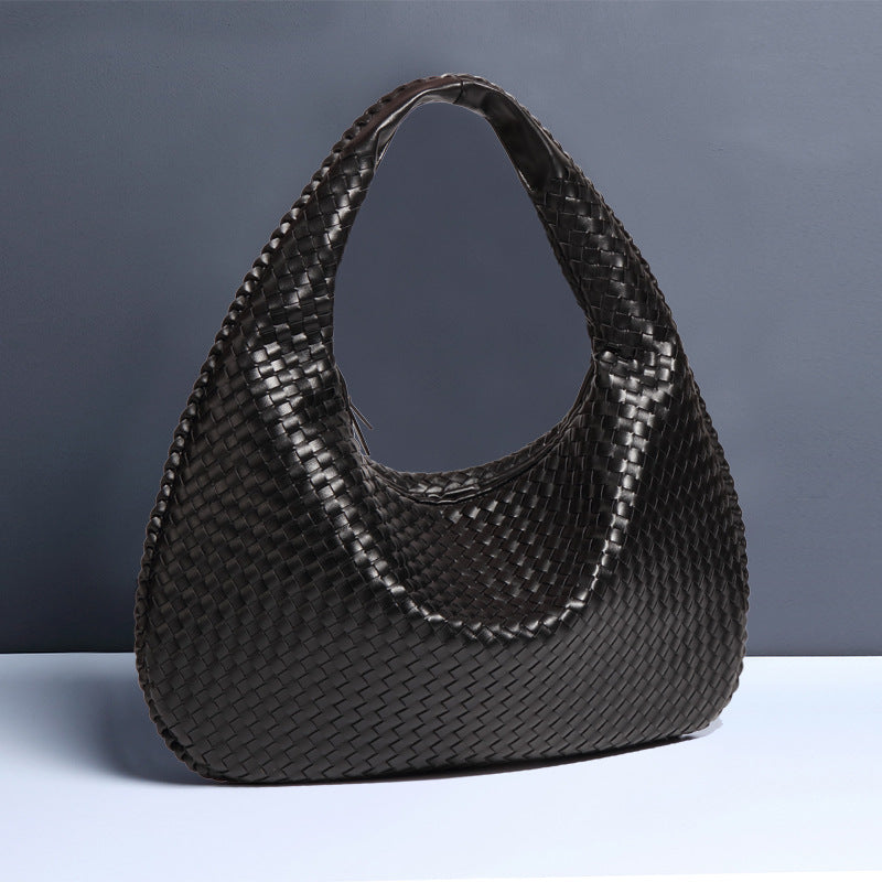 Crescent Shaped Women's Hand Woven Fashionable Single Shoulder Armpit Bag