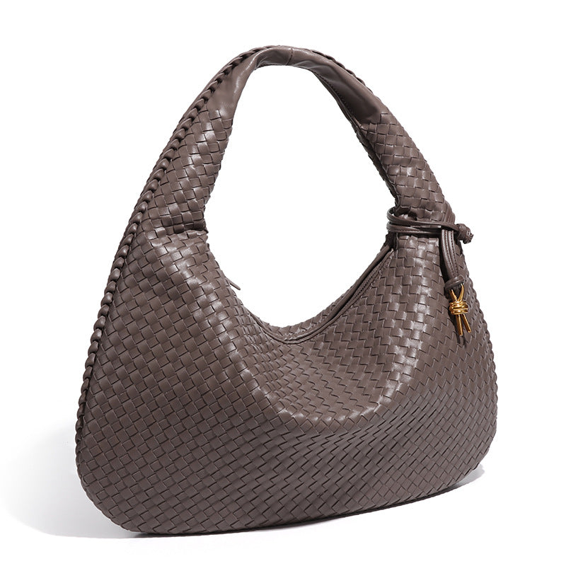 Crescent Shaped Women's Hand Woven Fashionable Single Shoulder Armpit Bag