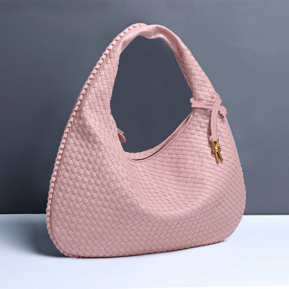Crescent Shaped Women's Hand Woven Fashionable Single Shoulder Armpit Bag