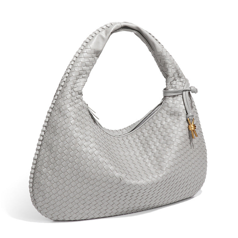 Crescent Shaped Women's Hand Woven Fashionable Single Shoulder Armpit Bag