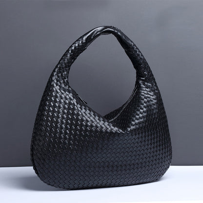 Crescent Shaped Women's Hand Woven Fashionable Single Shoulder Armpit Bag