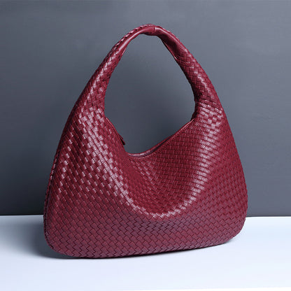 Crescent Shaped Women's Hand Woven Fashionable Single Shoulder Armpit Bag