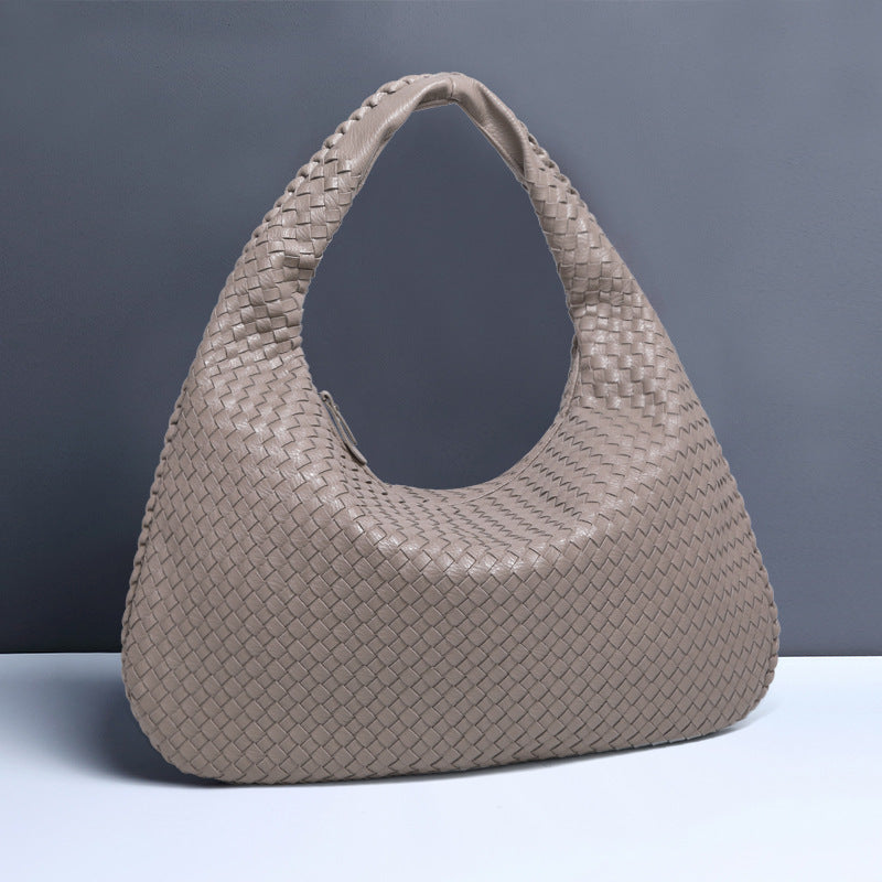Crescent Shaped Women's Hand Woven Fashionable Single Shoulder Armpit Bag