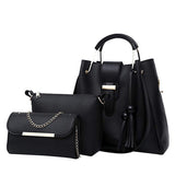 Laamei 3Pcs/Set Women's Leather Shoulder Handbags