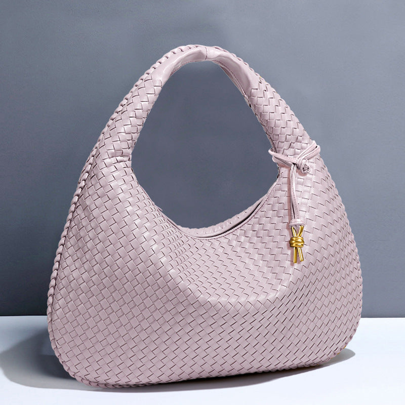 Crescent Shaped Women's Hand Woven Fashionable Single Shoulder Armpit Bag