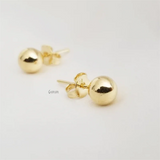 14K Gold Filled Tiny Ball Studs -Waterproof Dainty Earrings - Vintage