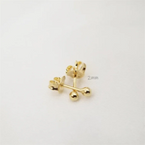 14K Gold Filled Tiny Ball Studs -Waterproof Dainty Earrings - Vintage