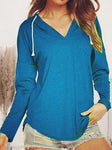 Drawstring Dropped Shoulder Long Sleeve Hoodie