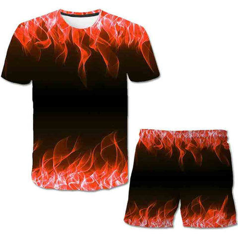 Flaming Hot T-Shirt And Short Set