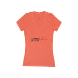 'I am Women' Jersey Short Sleeve Deep V-Neck Tee