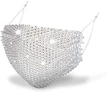 Shiny Rhinestone Jewelry Face Mask