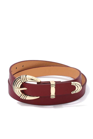 Multi-Color Buckle Leather Belt