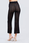 Flare Long Fishnet Legging Pants