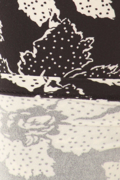 Floral Pattern Printed Knit Leggings