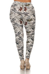 Dragonfly Print Fitted Leggings