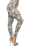 Dragonfly Print Fitted Leggings
