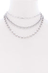 3 Layered Multi Metal Chain Necklace