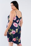 Navy Floral Mini Wrap Dress