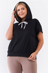 Black Draw String Hoodie