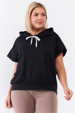 Black Draw String Hoodie