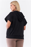 Black Draw String Hoodie