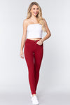 Red Twill Jeggings