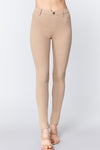 Tan Knit Twill Jeggings